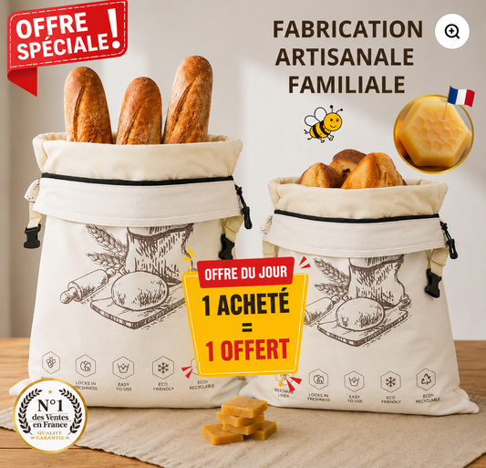 Sac à pain en cire d'abeille